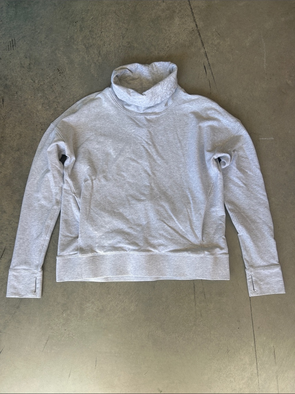 lululemon athletica Light Gray Cowl Neck Sweater